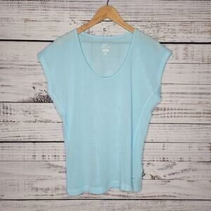 Nike DRI-FIT Short Sleeve Mesh Shirt Light Blue | Medium